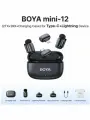 BOYA Mini 12 Беспроводная Микрофонная Система 2-в-1 Mini Для Подавления Шума С Частотой 2,4 ГГц