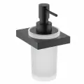 Дозатор для жидкого мыла Timo Petruma 15239/03 Черный матовый стекло на стену