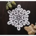 Сувенир Снежинка в технике ручное Вологодское кружево д. 17 см.