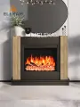 Камин электрический напольный ELEKAM TORRENT 23 с очагом и порталом, с пультом, обогревом и имитацией огня