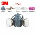 Респиратор профессиональный 3M 7502 размер М, комплект с фильтрами, защита от химии.