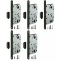 Защелка врезная Fuaro MAGNET M96WC-50 BL-24 черный (new plate) (комплект 5 штук)