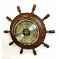Барометр штурвал настенный деревянный механический домашний смич БМ9 барометр массив дерева диаметр внешний 38см