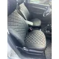 Комплект чехлов для LADA Largus (7 мест) второй ряд 40/60, третий ряд универс. (2012-2021). Экокожа ромб черная строчка.