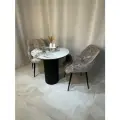 Стол кухонный MESA design Ronda, керамический, металл, серый, круглый, 80 см