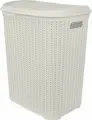 Корзина для белья «Меланж» 65 л с крышкой, пищевой пластик, 46х40х50 см, молочный