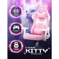 Игровое кресло компьютерное GAMELAB KITTY, розовый, искусственная кожа