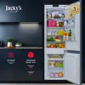 Jacky's Встраиваемый двухкамерный холодильник JR BW177E, 177 см, 256 л, сенсорный дисплей, авторазморозка морозильника.