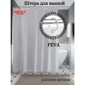Штора для ванной INTERIORHOME, Ш200хВ200см, белая, материал PEVA