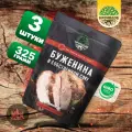 Кронидов Буженина в собственном соку, готовая еда в пакетах. Еда в поход, в поезд, туристическая. Набор 3 шт по 325 гр