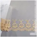 Кружево на сетке матовая нить KRUZHEVO, арт. TBY. HTEX.17.2, 200мм, цвет молочный, уп.27,4м