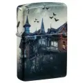 Оригинальная бензиновая зажигалка ZIPPO Horror House с покрытием 540 Matte, латунь/сталь, белая, 38x13x57 мм