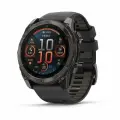 Смарт-часы Garmin Fenix 8, AMOLED Sapphire, 51 мм, угольно-серый DLC, пепельно-черный силиконовый ремешок, 010-02905-21