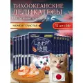 Влажный корм для кошек Japan Premium Pet креветки и тунец 12 шт х 68г