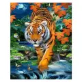 Алмазная мозаика на подрамнике/Картина стразами/ Алмазное хобби Тигр 40х50 см, сложность 5, цветов 22/ Komas
