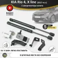 Газовые упоры (амортизаторы) капота для KIA Rio 4 (2017-н. в.) в кузове седан и хэтчбек X line, стойки кузова 2 шт, газлифт крышки киа кия рио