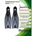 Ласты с закрытой пяткой Marlin PLAYA, RU42-43 (маркировка 44-45), черный/серый