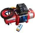 Лебёдка автомобильная электрическая 12V Runva 9500 lbs 4350 кг короткий барабан (синтетический трос)