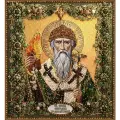 Набор для вышивания хрустальными бусинами и настоящими камнями, Образа в каменьях, Святитель Спиридон Тримифунтский
