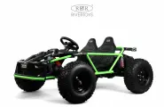 Детский электромобиль RiverToys A999AA двухместный зеленый карбон