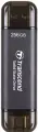 Флеш-память Transcend SSD 256GB, USB 10Gbps, Type-C/Type-A, Черный, 1868007