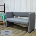 Диван прямой Мисса, рогожка серая, для дома, офиса, зоны ожидания, на кухню, балкон, прихожую 124х72х57 EDLEN