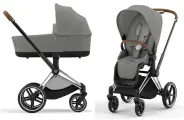 Коляска 2 в 1 Cybex Priam IV mirage grey (шасси chrome/brown)