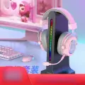 Fifine H6 Игровая гарнитура, проводной USB, эффект симфонического освещения RGB, подключаемый микрофон, подходит для компьютера, ноутбука, PS4/5, три режима эквалайзера-серый-черный-светло-розовый