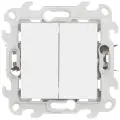Выключатель Simon 24 Harmonie двухклавишный встраиваемый белый (2420398-030)
