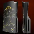Боковые сменные панели на PS5 Slim версия с дисководом, #17, Ghost of Yotei -Черный