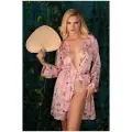 Розовый атласный халат Livco corsetti fashion LС 90599