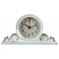 Рубин Часы настольные Милица, плавный ход, 26 х 14 см, корпус белый с золотом