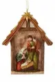 Ёлочная игрушка святое семейство - близко волшебное рождество, полистоун, 11 см, Kurts Adler E0973-2