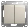 Выключатель Glossa 6шт 10А IP20 двухклавишный механизм Systeme Electric/Schneider Electric скрытая установка молочный GSL000951