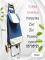 Сумка-тележка HB, 30 л, 35х96х28 см, синий