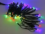 Уличная гирлянда Legoled 75 разноцветных LED ламп 10 м, с холодным белым мерцанием, черный каучук, соединяемая, IP44, Laitcom