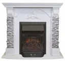 Электрокамин RealFlame Athena GR с очагом Majestic Lux Black RC Белый дуб