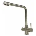 Смеситель для кухонной мойки 35-09 серебристый, рычажное управление