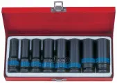 Набор ударных глубоких торцевых головок 1/2, шестигранные, 12-24 мм, 8 предметов KING TONY 4410MP01 KING TONY арт. 4410MP01