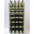 Винный стеллаж из дерева на 28 бутылок цвет дерева