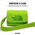 Чехол для наушников AirPods 3 от The North Face из экокожи зеленый