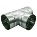 Тройник, для круглых воздуховодов, D160/100/160, оцинкованная сталь