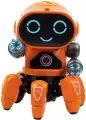 Интерактивный танцующий робот Bot Robot Pioneer, оранжевый / Робот краб (шесть ног) / Свет, звук / Игрушка для детей