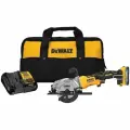 Пила циркулярная DEWALT DCS571E1, 115 мм, 4500 об/мин, бесщеточная, +АКБ Power Stack 2 A/ч , Зарядное устройство, сумка