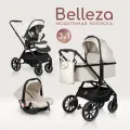 Коляска 3 в 1 для новорожденных Farfello Belleza, бежевый