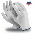 Перчатки нейлоновые MANIPULA Микрон, ПВХ покрытие, комплект 10 пар, размер 9 (L), белые, TNG-27/MG-111