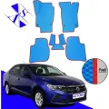 Автомобильные коврики EVA/ЕВА/ЭВА для Volkswagen Polo VI / Фольксваген Поло 6 2020 – н. в. василек красный
