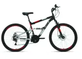 Велосипед Altair MTB FS 2.0 26 Рост 16 черный/красный Сталь 18ск Диск. механ. 2 амм-ра