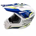 Шлем Kioshi TR кроссовый (H637) (Белый/ синий/ зеленый, XL)
