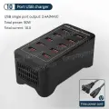 Универсальная зарядная станция с несколькими USB-портами, 300 Вт, 60 портов, быстрая зарядка Carregador для iPad iPhone 11 12 13 Pro Max, Samsung Tablet 충전기, EU Plug, 50W 10 Port
